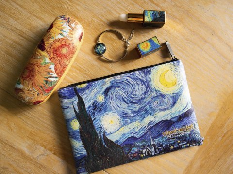 Kosmetyczka damska saszetka podróżna na prezent V. van Gogh Gwiaździsta noc