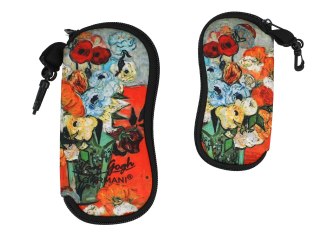 Etui ochronne na okulary pokrowiec 16 x 16,5 cm V van Gogh Róże i zawilce